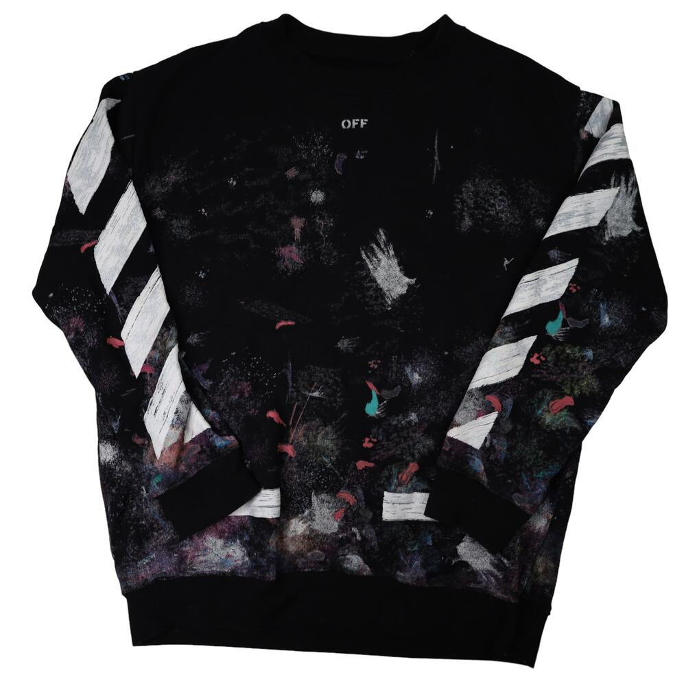 Off White Galaxy Crewneck Sweatshirt